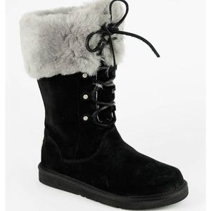 Black Uggs Fur Rim, fur interior
